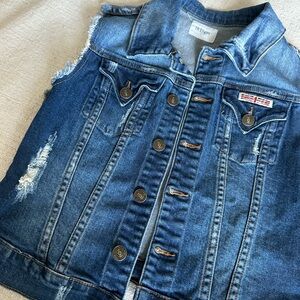 Hudson Jeans Blue Denim Sleeveless Vest - Lg